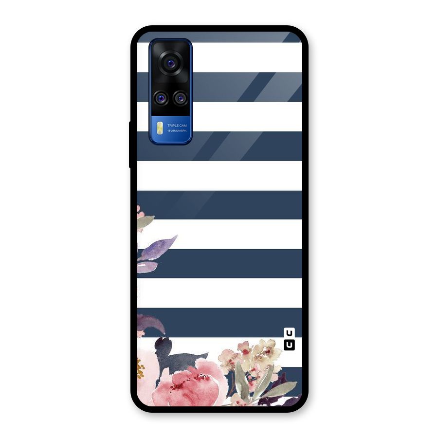 Floral Water Art Glass Back Case for Vivo Y31