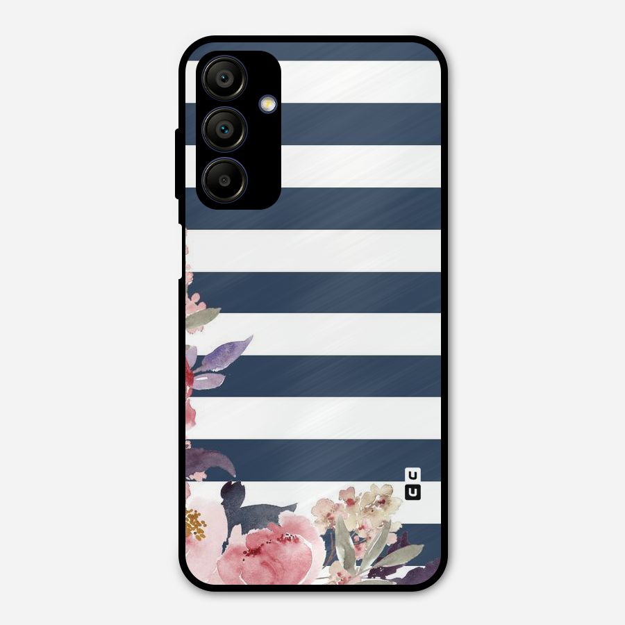 Floral Water Art Metal Back Case for Galaxy A15 5G