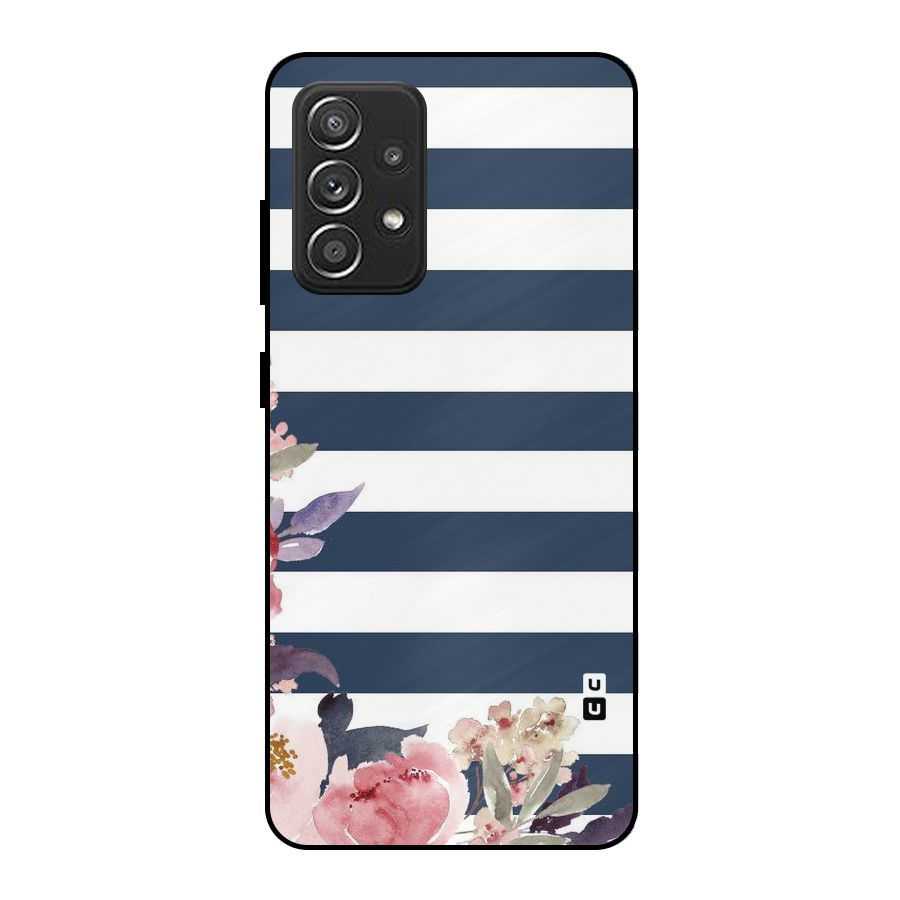 Floral Water Art Metal Back Case for Galaxy A52s 5G