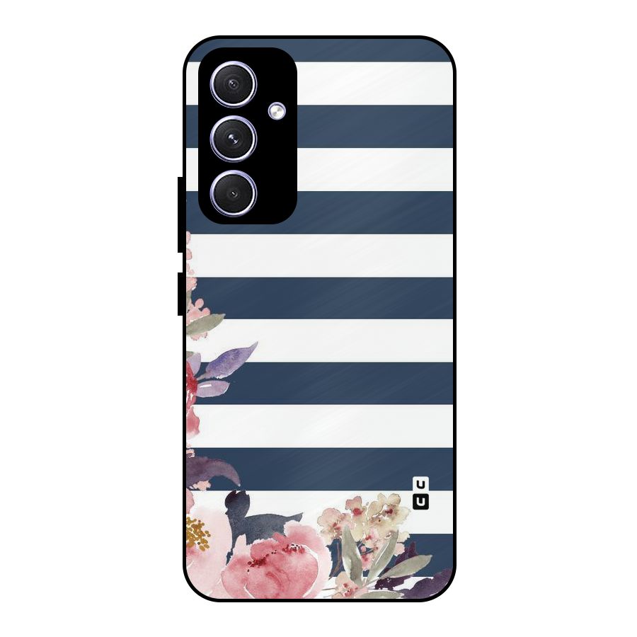Floral Water Art Metal Back Case for Galaxy A54