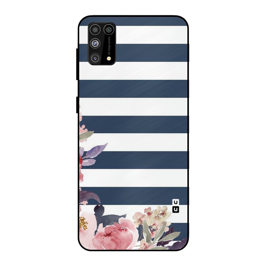 Floral Water Art Metal Back Case for Galaxy F41