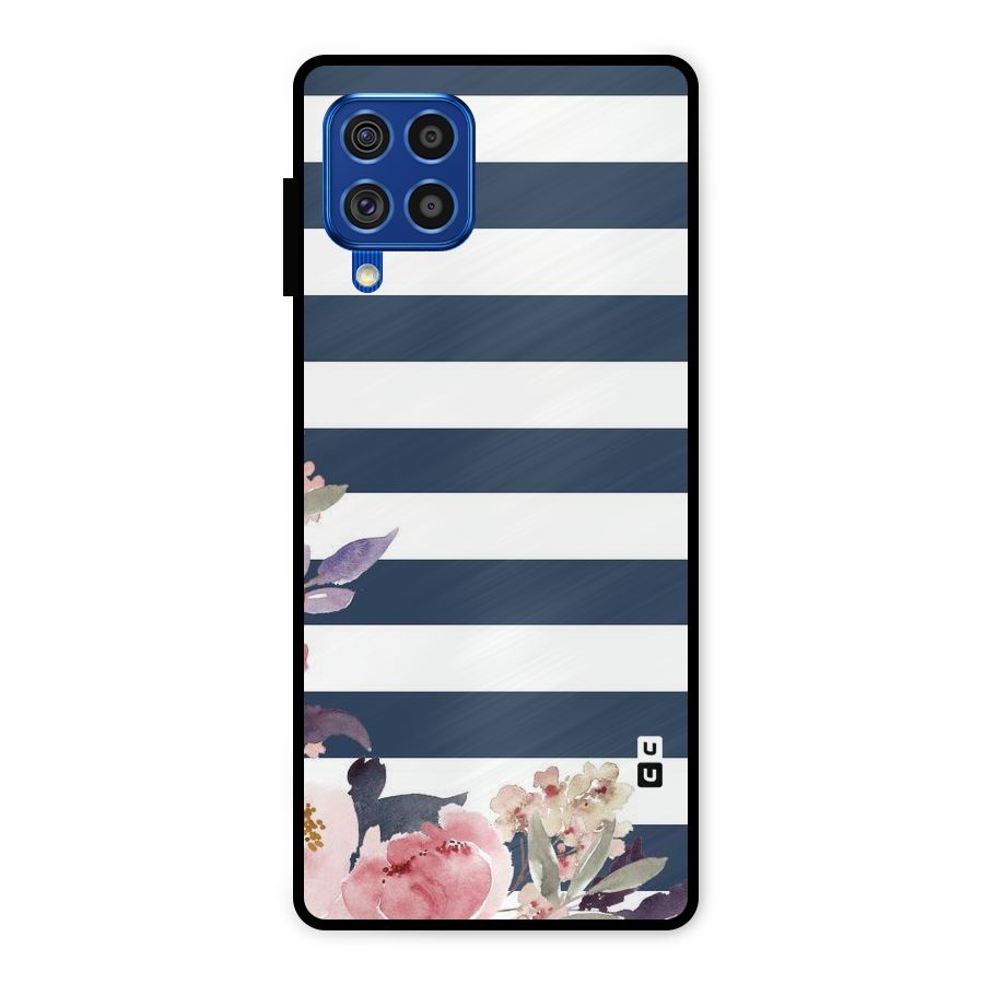Floral Water Art Metal Back Case for Galaxy F62