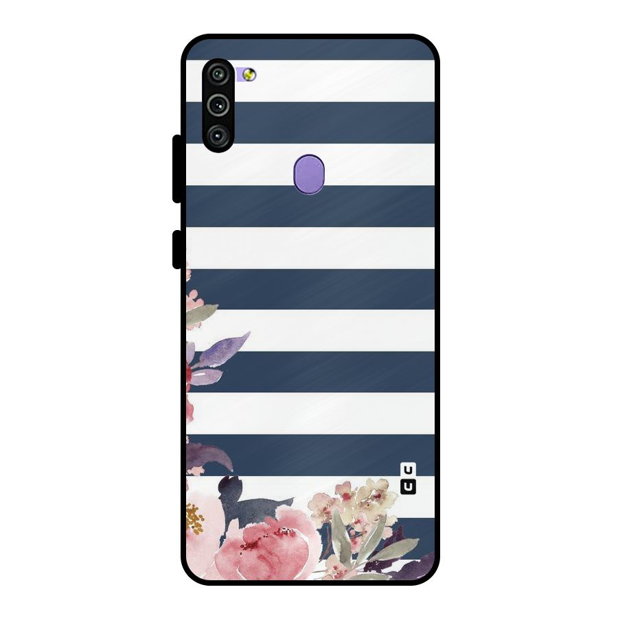 Floral Water Art Metal Back Case for Galaxy M11