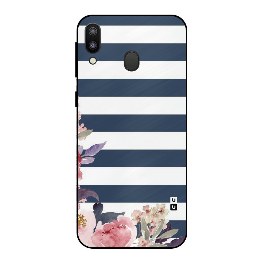 Floral Water Art Metal Back Case for Galaxy M20