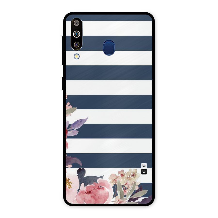 Floral Water Art Metal Back Case for Galaxy M30