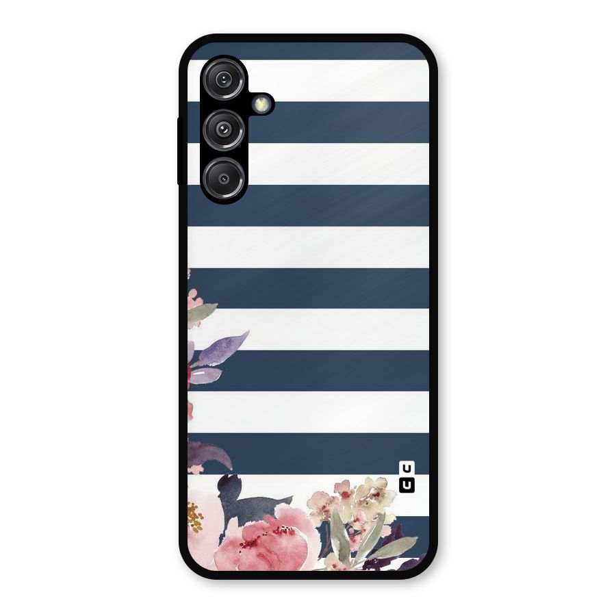 Floral Water Art Metal Back Case for Galaxy M34 5G
