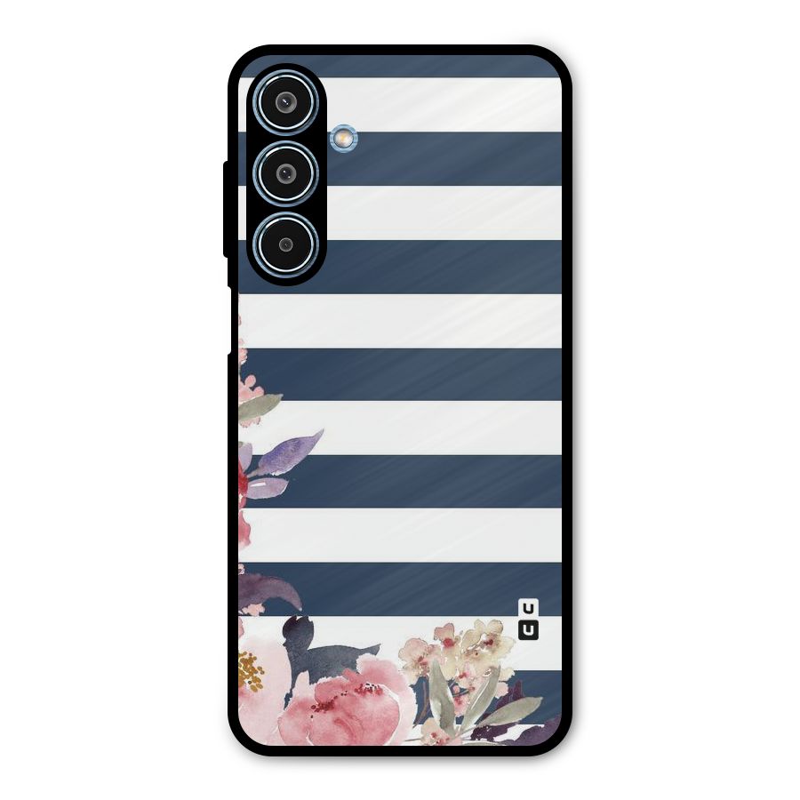 Floral Water Art Metal Back Case for Galaxy M35