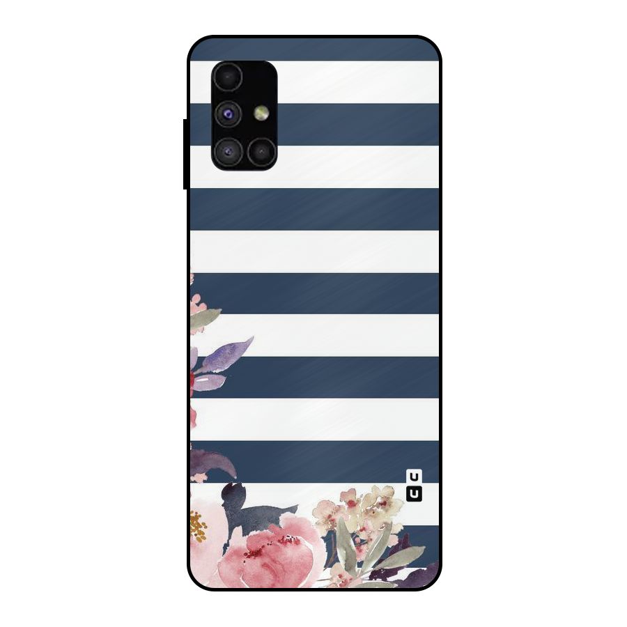 Floral Water Art Metal Back Case for Galaxy M51