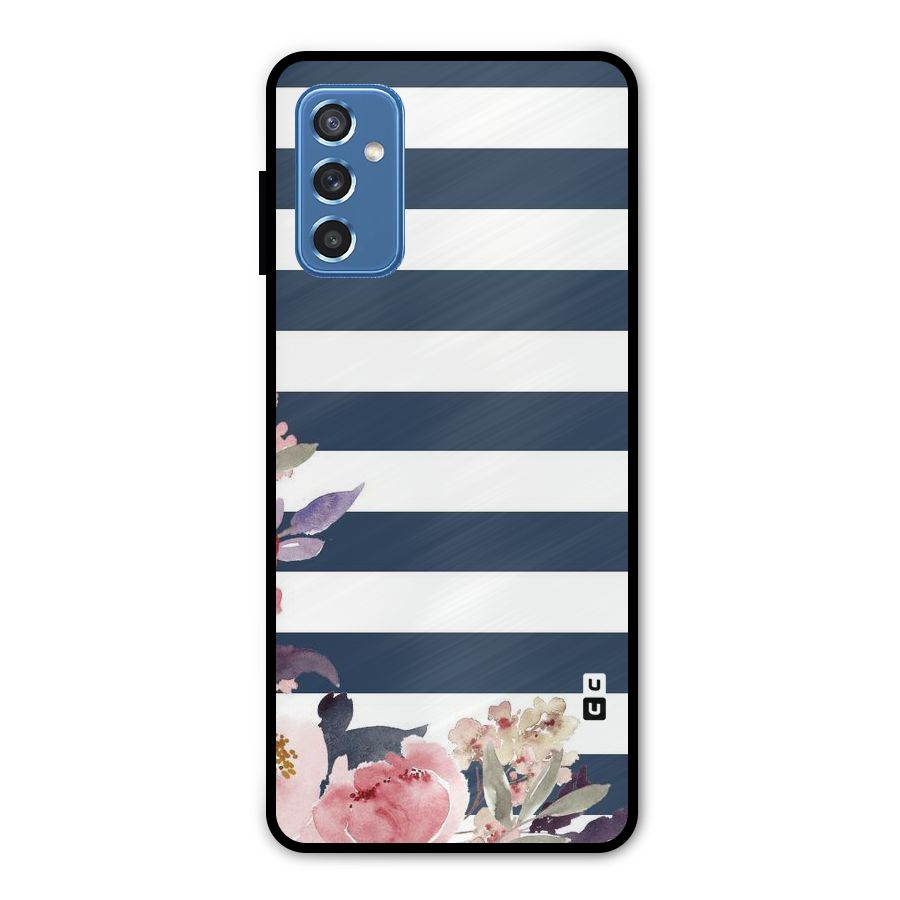 Floral Water Art Metal Back Case for Galaxy M52 5G