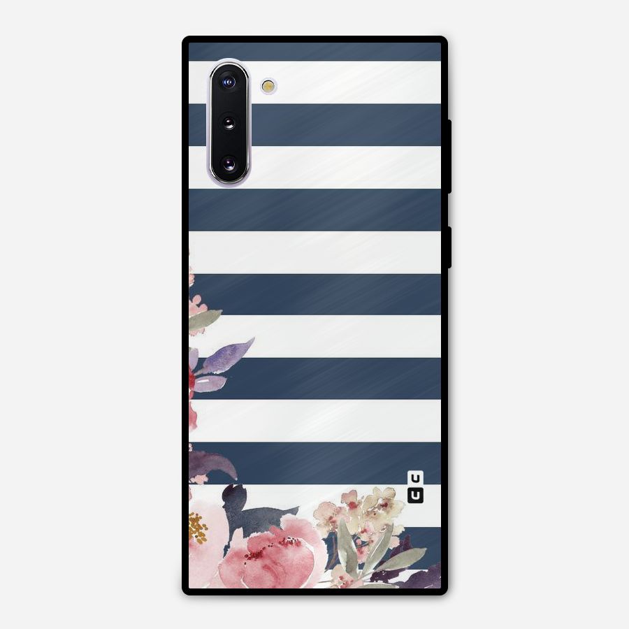 Floral Water Art Metal Back Case for Galaxy Note 10