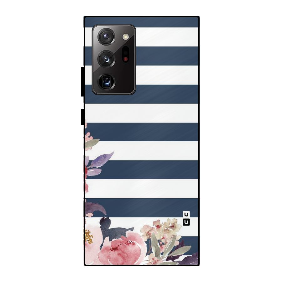 Floral Water Art Metal Back Case for Galaxy Note 20 Ultra 5G