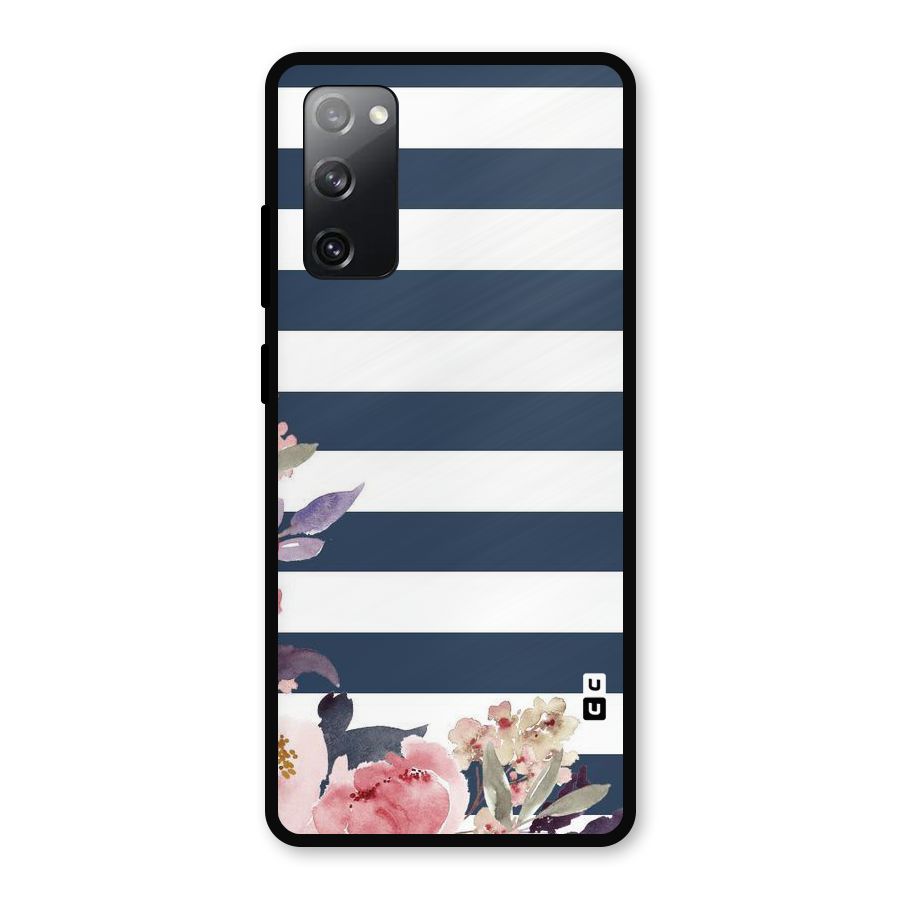 Floral Water Art Metal Back Case for Galaxy S20 FE 5G