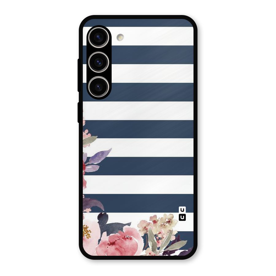 Floral Water Art Metal Back Case for Galaxy S23 Plus