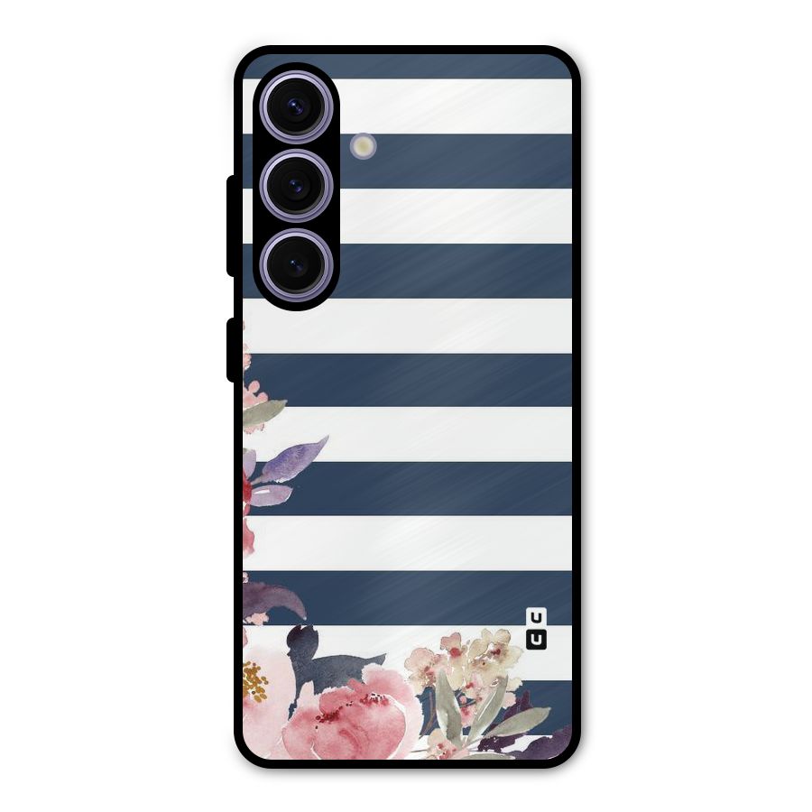 Floral Water Art Metal Back Case for Galaxy S24