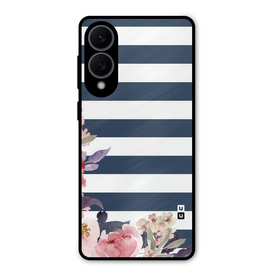 Floral Water Art Metal Back Case for Galaxy S25 Edge