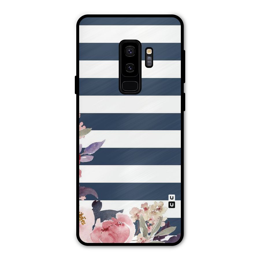 Floral Water Art Metal Back Case for Galaxy S9 Plus