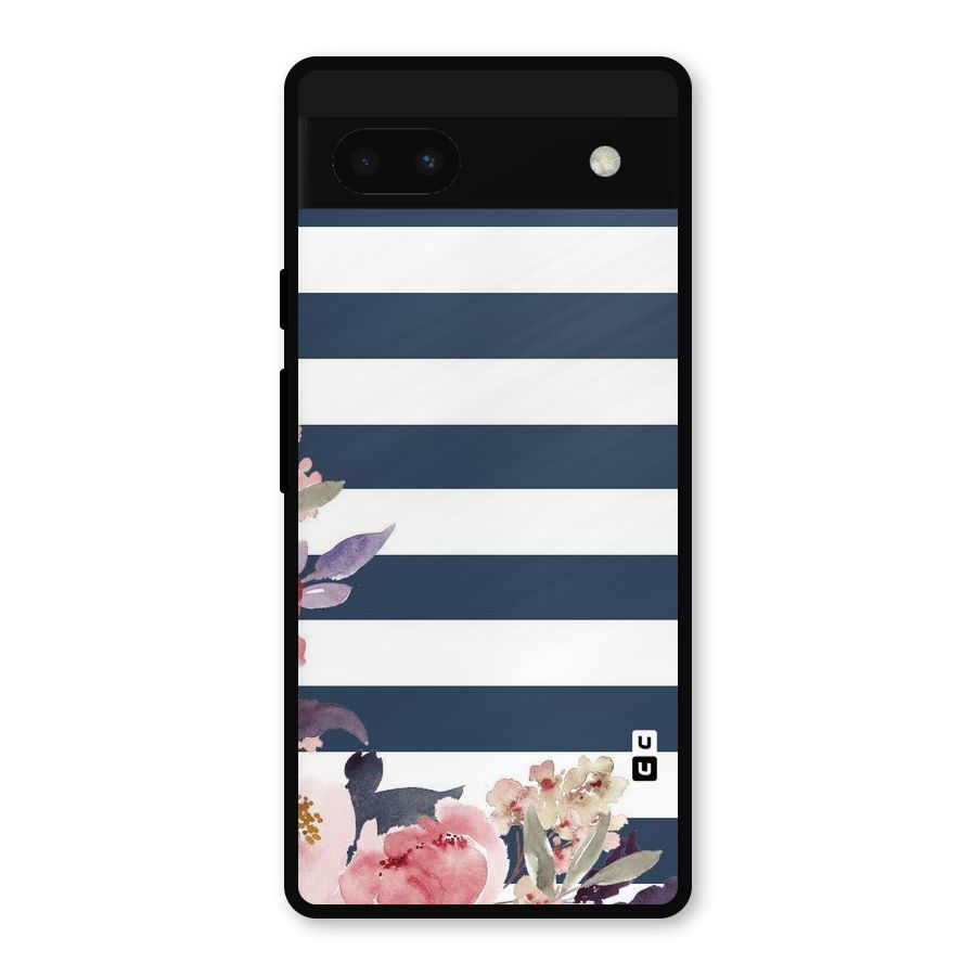 Floral Water Art Metal Back Case for Google Pixel 6a