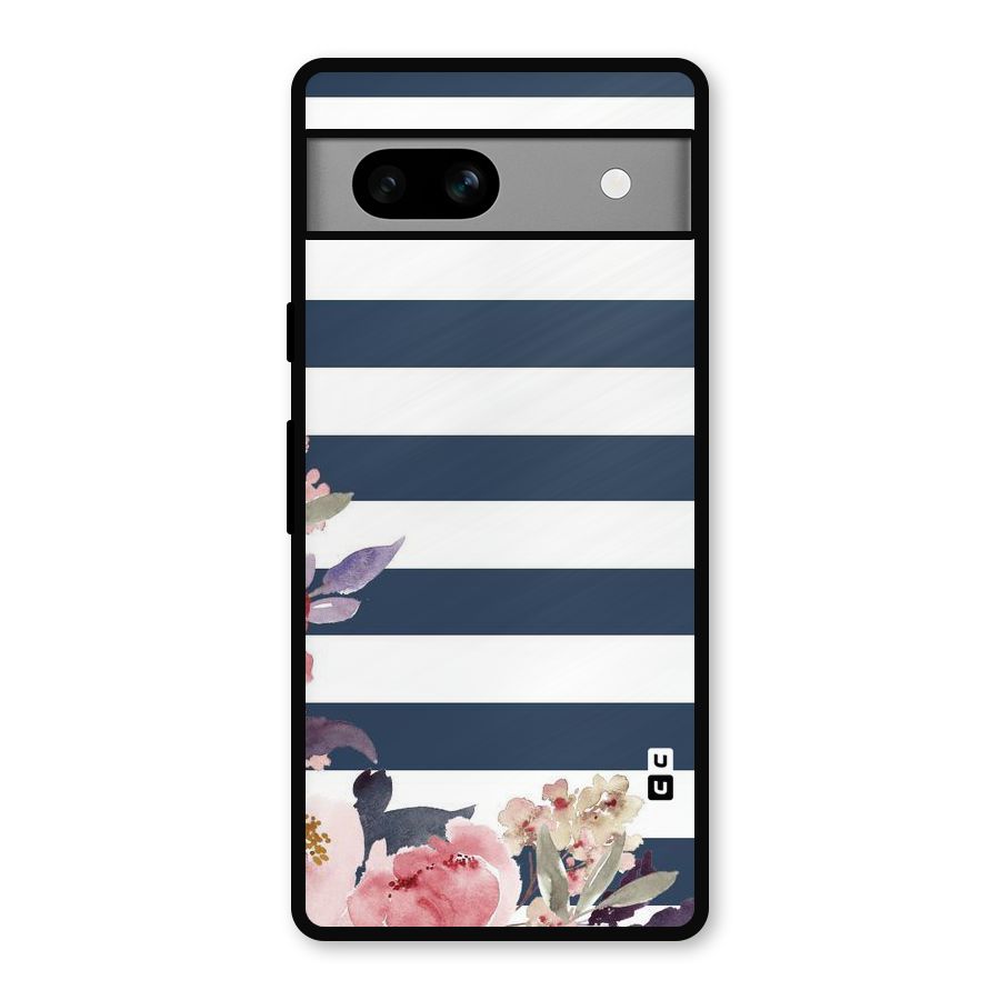 Floral Water Art Metal Back Case for Google Pixel 7a