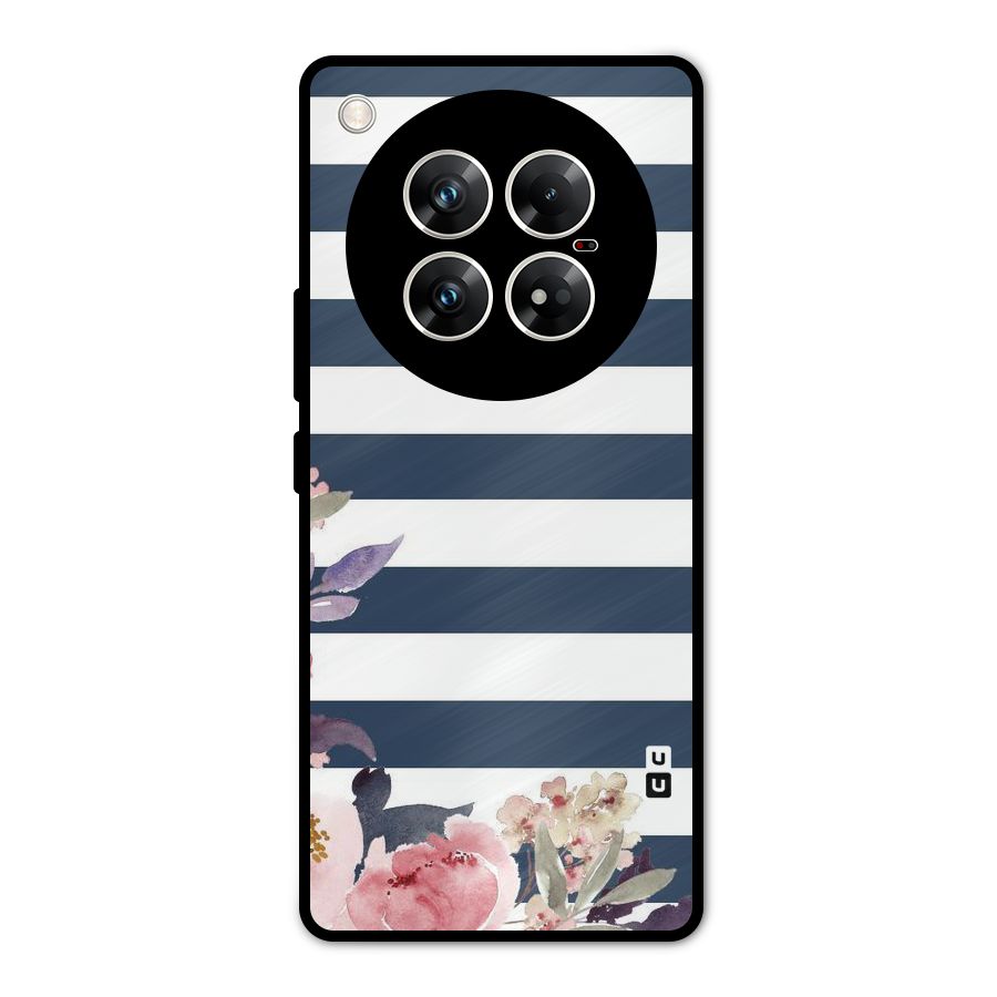 Floral Water Art Metal Back Case for Infinix Zero 40 5G