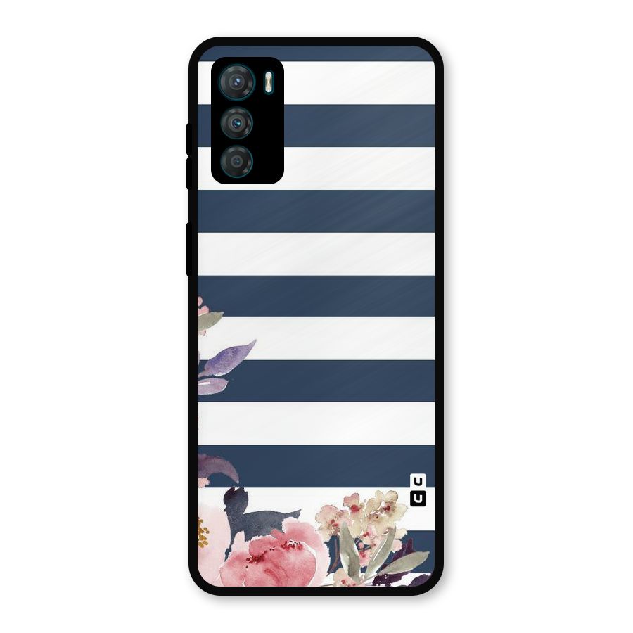 Floral Water Art Metal Back Case for Moto G42