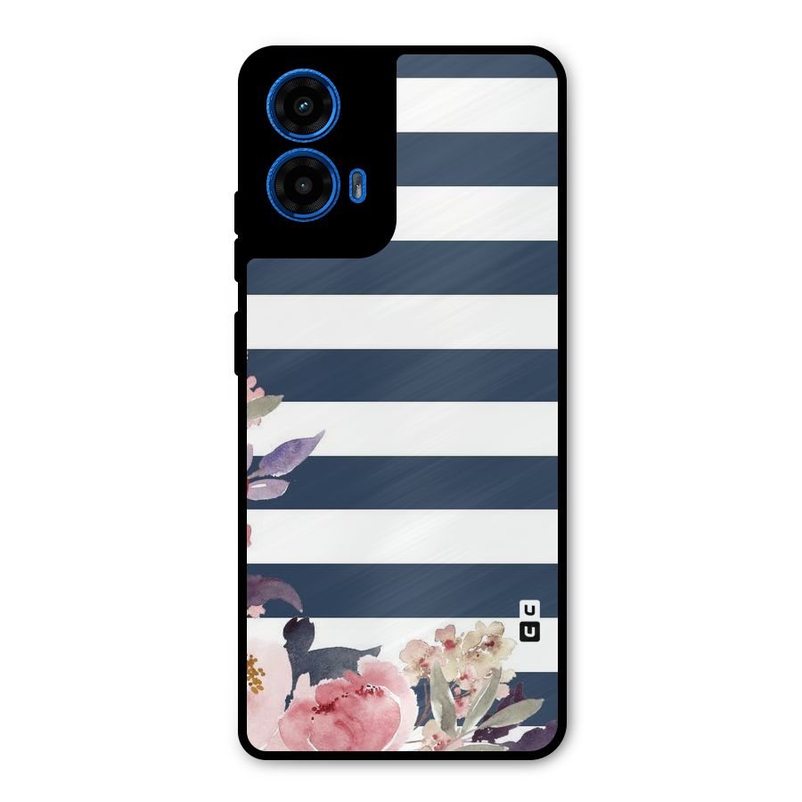 Floral Water Art Metal Back Case for Moto G45