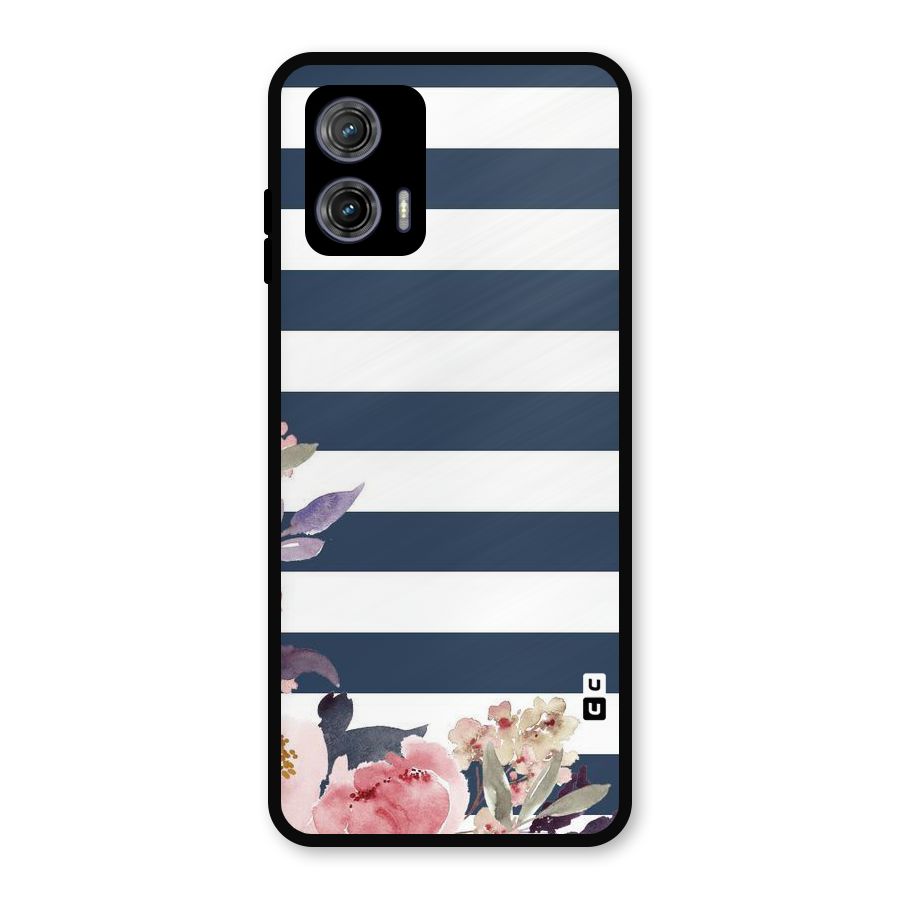 Floral Water Art Metal Back Case for Moto G73