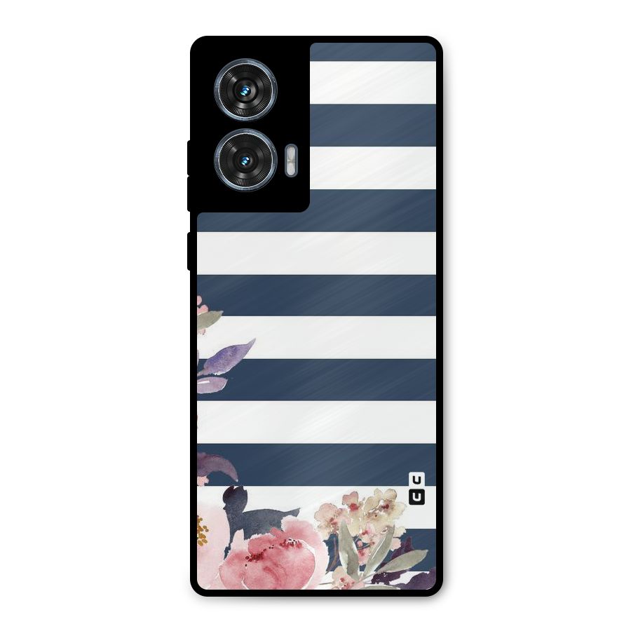 Floral Water Art Metal Back Case for Motorola Edge 50 Fusion
