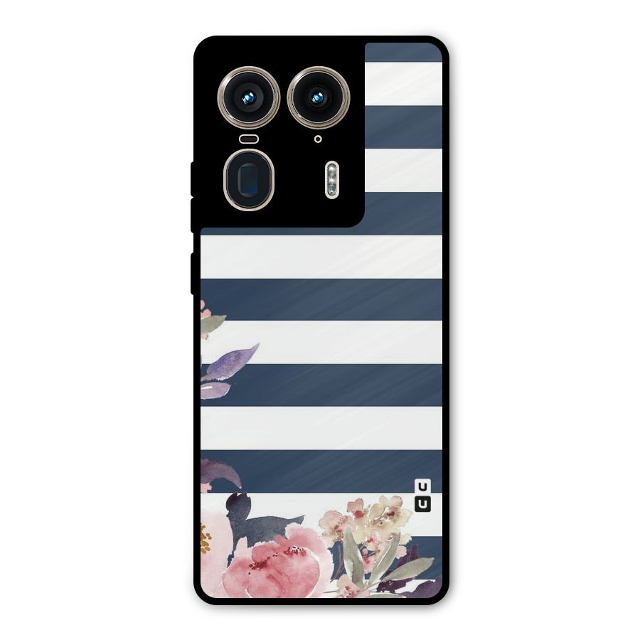 Floral Water Art Metal Back Case for Motorola Edge 50 Ultra