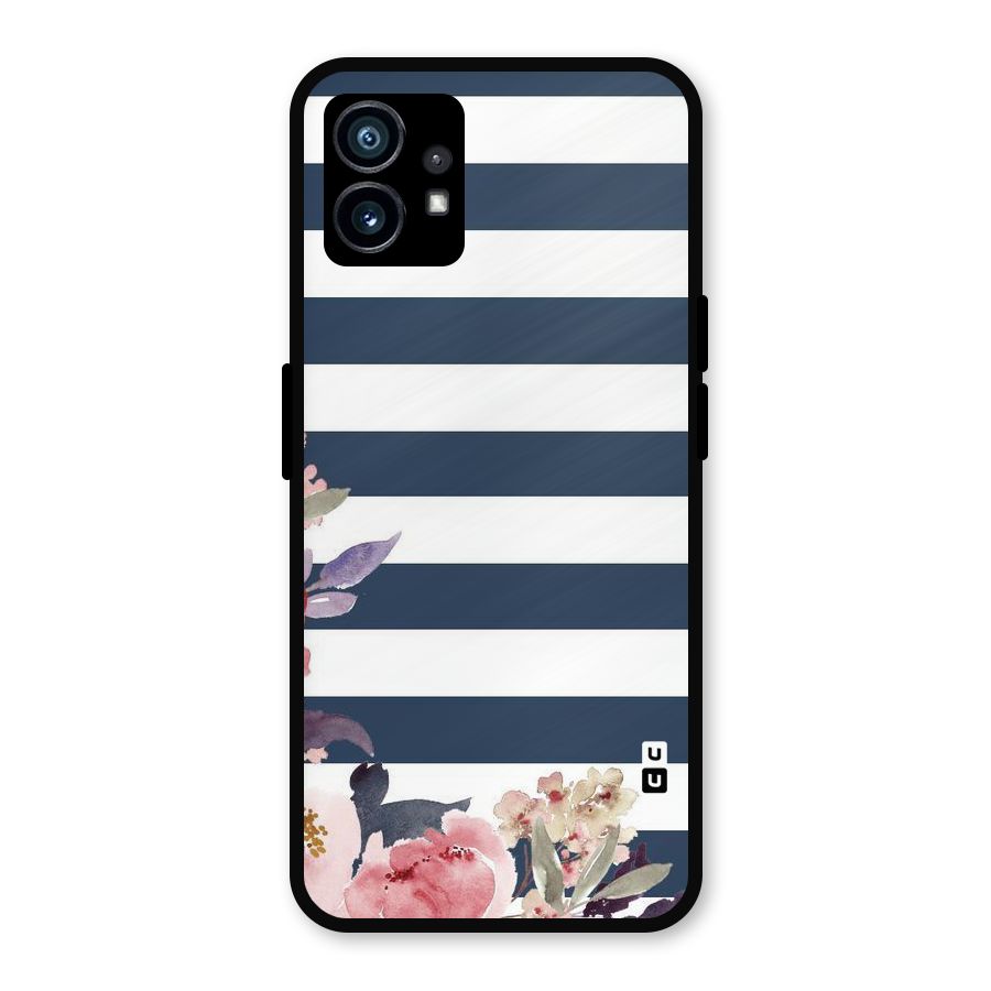 Floral Water Art Metal Back Case for Nothing Phone 1