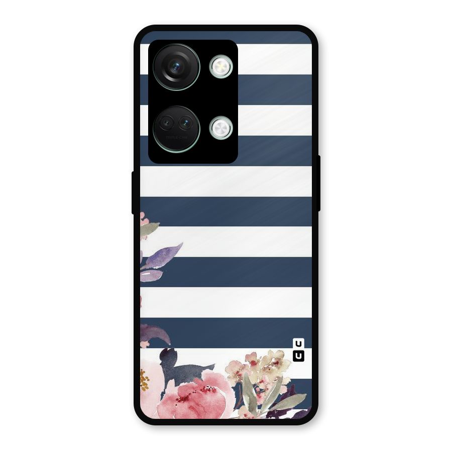 Floral Water Art Metal Back Case for OnePlus Nord 3