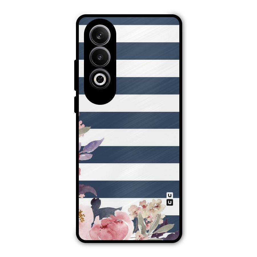 Floral Water Art Metal Back Case for OnePlus Nord CE4