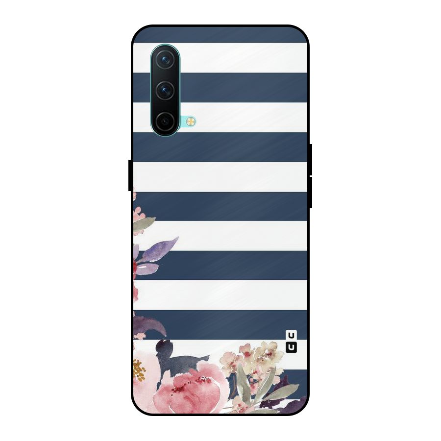 Floral Water Art Metal Back Case for OnePlus Nord CE 5G