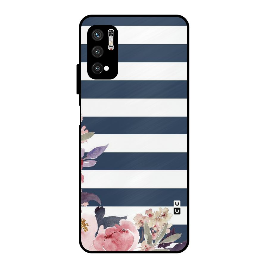 Floral Water Art Metal Back Case for Poco M3 Pro 5G