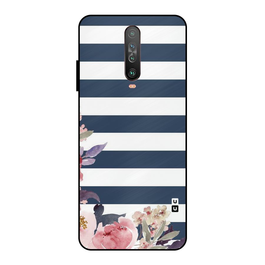 Floral Water Art Metal Back Case for Poco X2