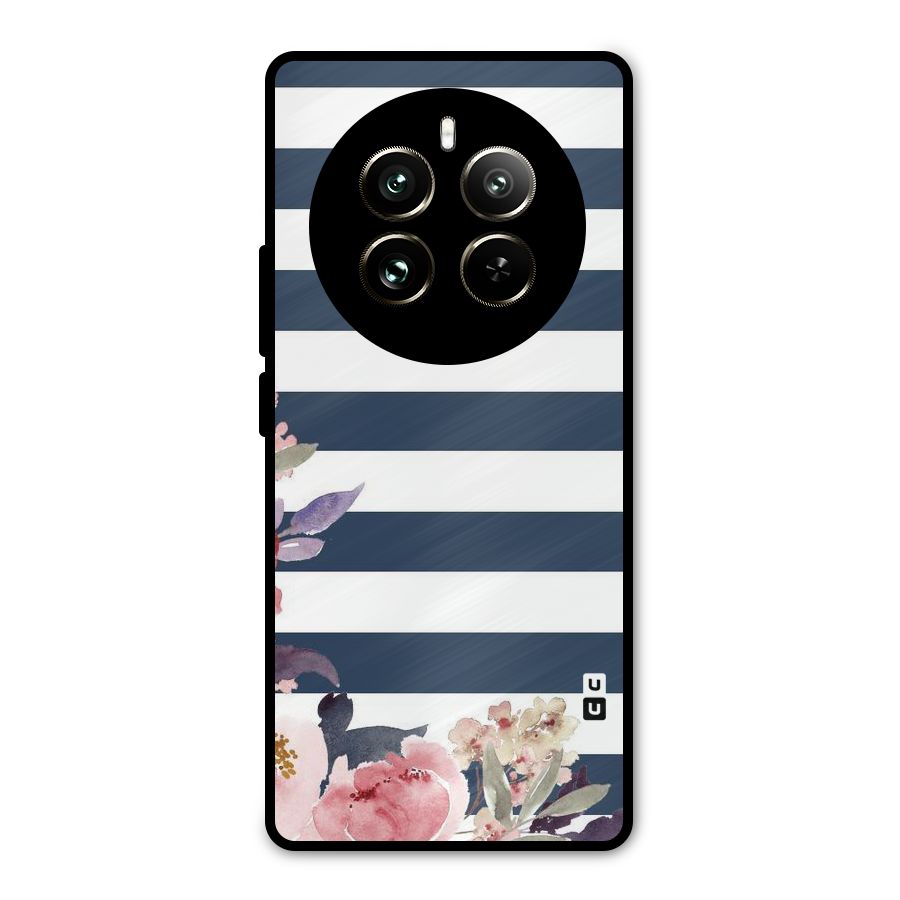 Floral Water Art Metal Back Case for Realme 12 Pro
