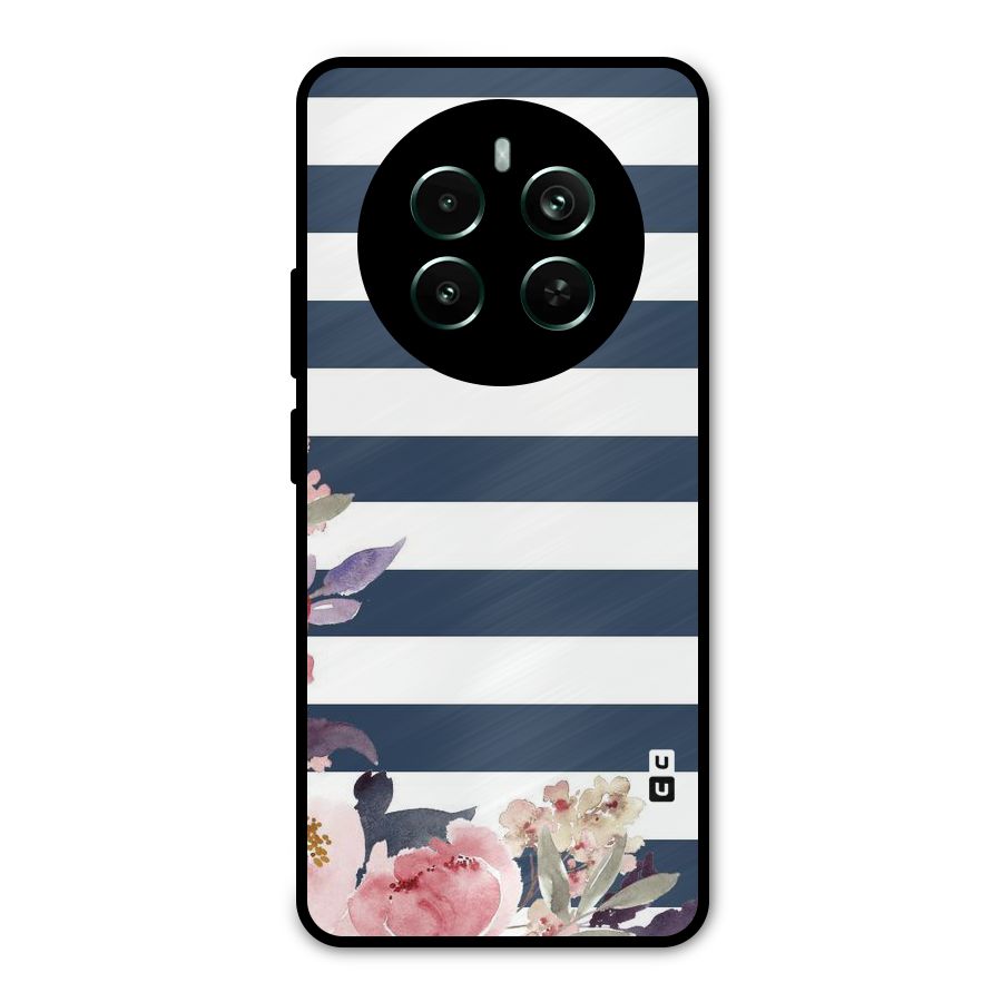 Floral Water Art Metal Back Case for Realme 12 Pro Plus