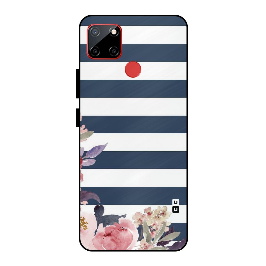 Floral Water Art Metal Back Case for Realme C12
