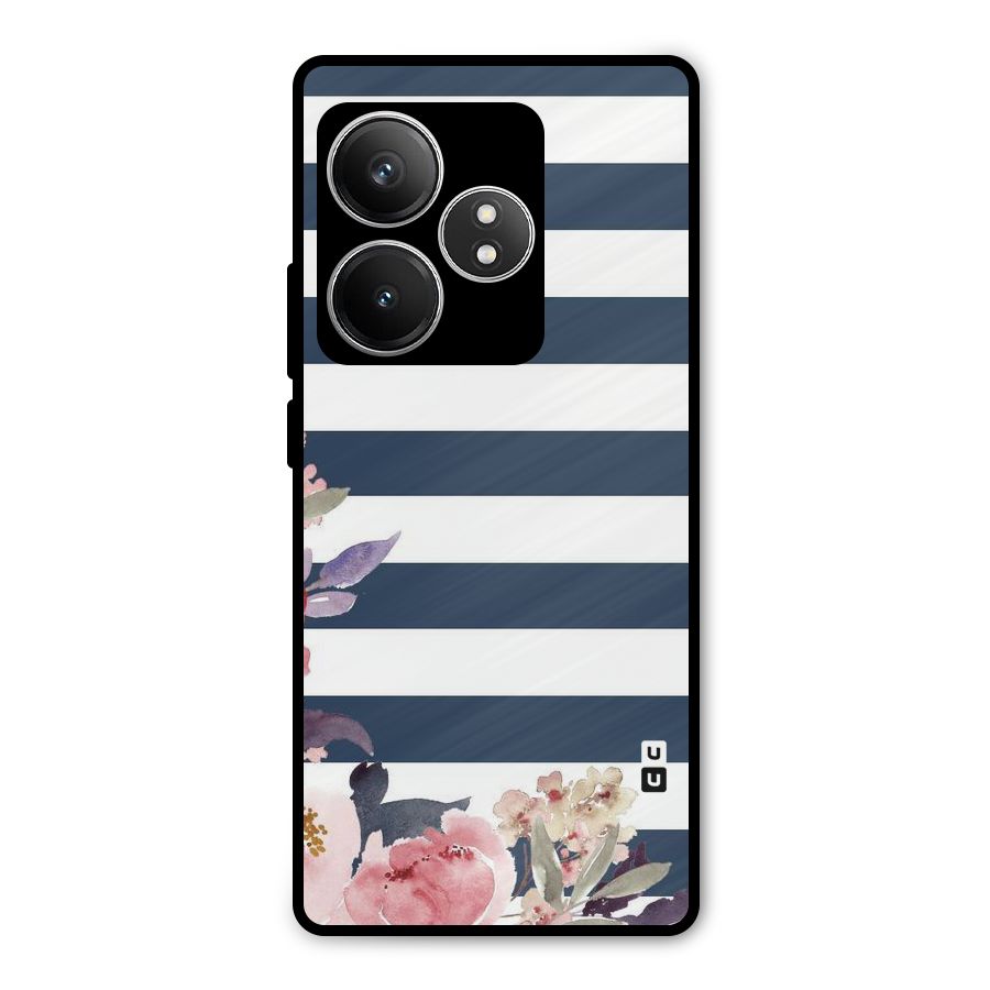 Floral Water Art Metal Back Case for Realme GT 6T