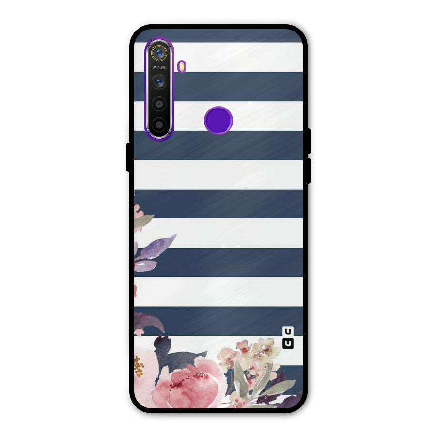 Floral Water Art Metal Back Case for Realme Narzo 10