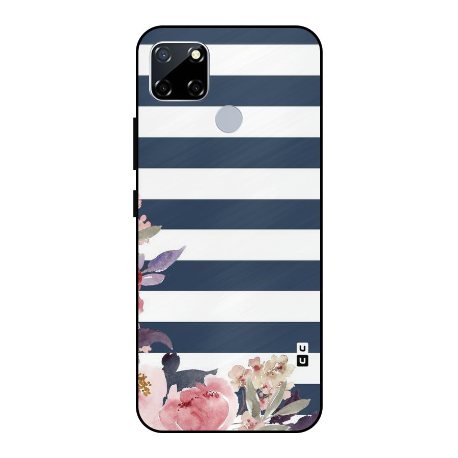 Floral Water Art Metal Back Case for Realme Narzo 20
