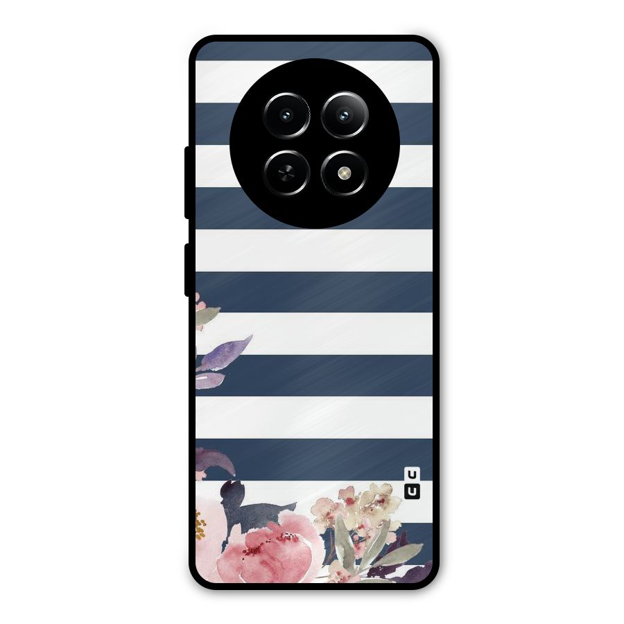 Floral Water Art Metal Back Case for Realme Narzo 70x 5G