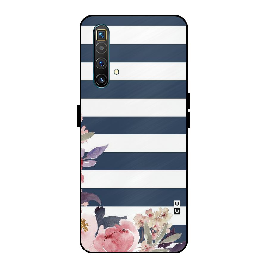 Floral Water Art Metal Back Case for Realme X3