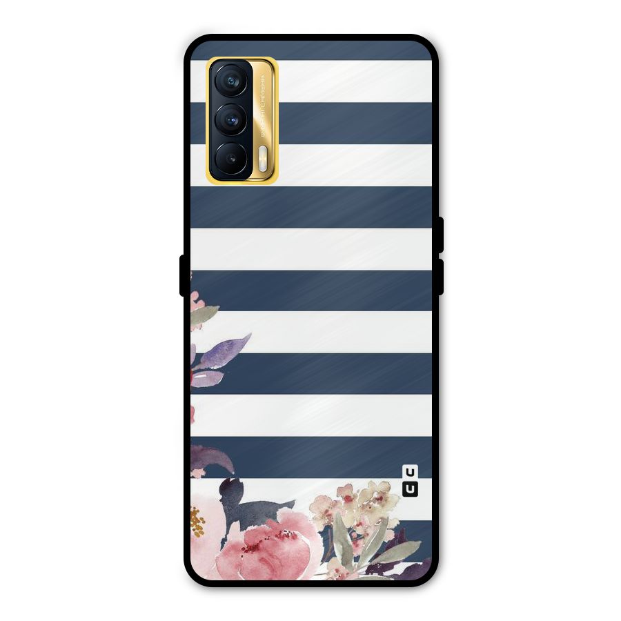 Floral Water Art Metal Back Case for Realme X7