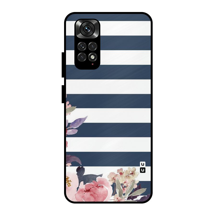 Floral Water Art Metal Back Case for Redmi Note 11 Pro