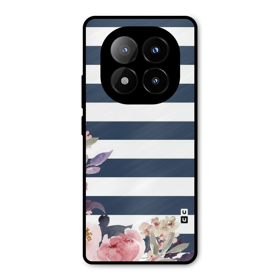 Floral Water Art Metal Back Case for Redmi Note 14 Pro Plus 5G