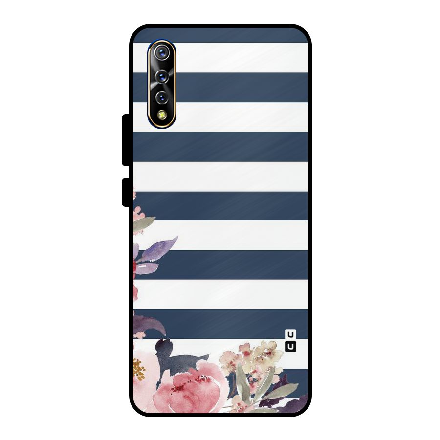 Floral Water Art Metal Back Case for Vivo S1