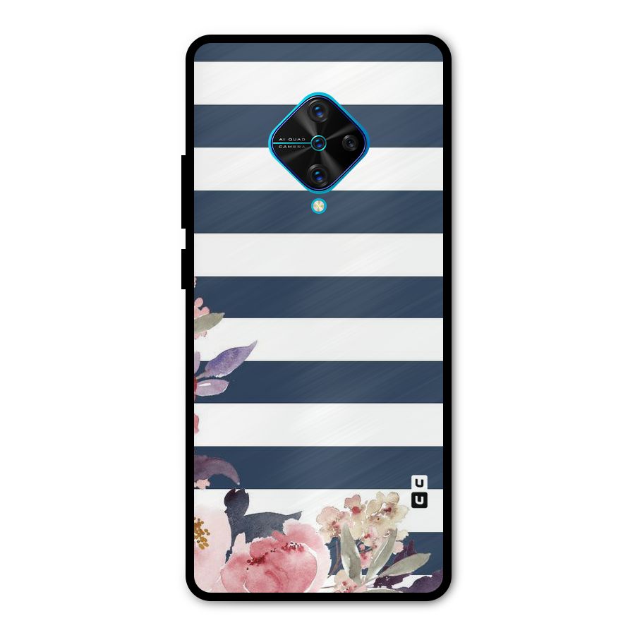 Floral Water Art Metal Back Case for Vivo S1 Pro