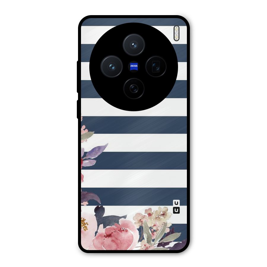 Floral Water Art Metal Back Case for Vivo X200