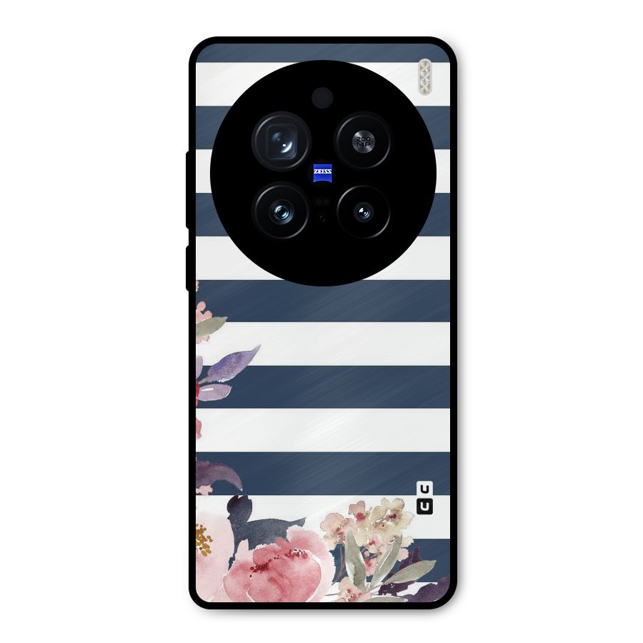 Floral Water Art Metal Back Case for Vivo X200 Pro