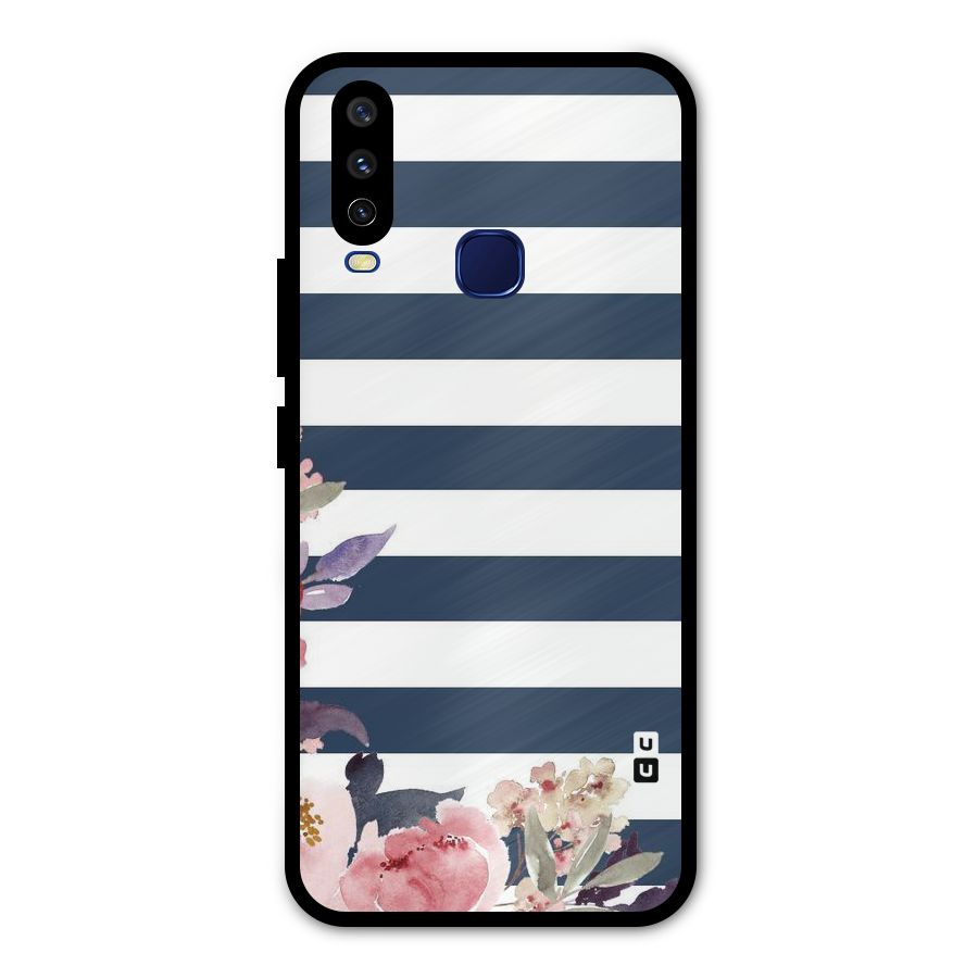 Floral Water Art Metal Back Case for Vivo Y15